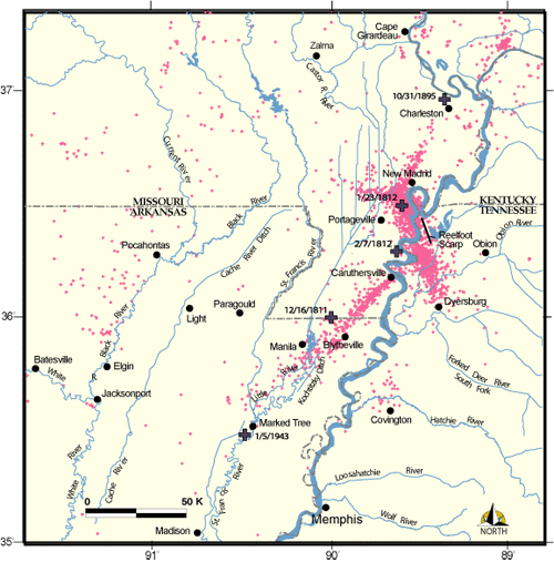 earthquake map kentucky